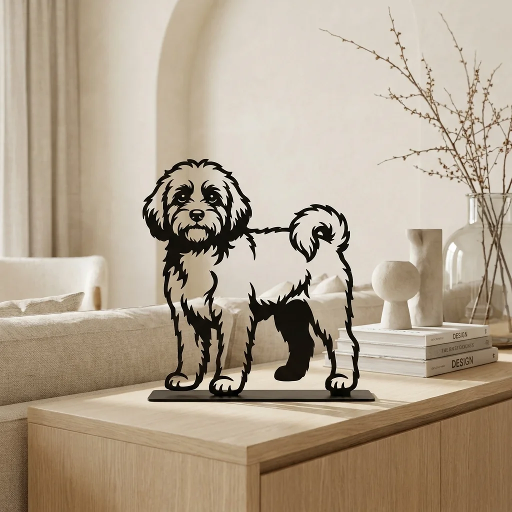 Cavapoo metalowa dekoracja wolnostojąca model 2
