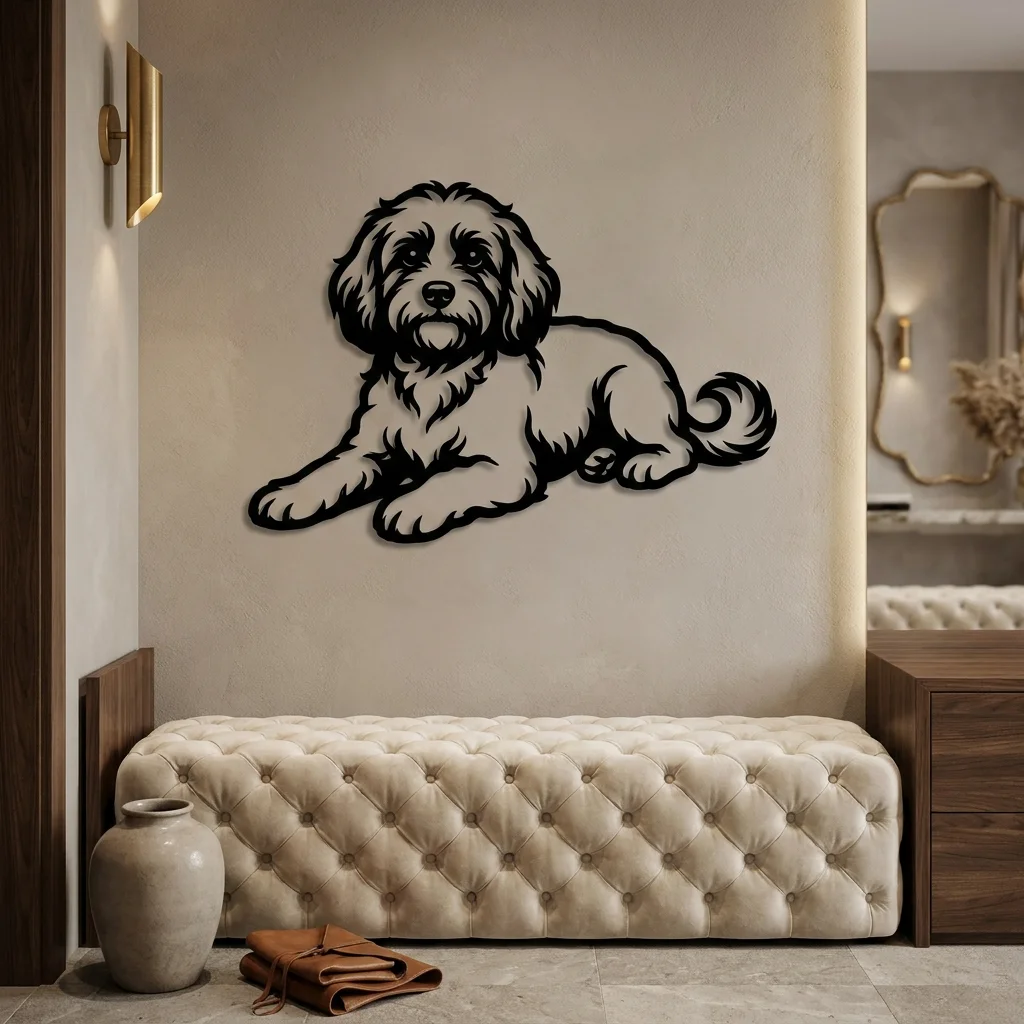 Cavapoo v2 - metalowa dekoracja ścienna