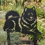 Eurasier – metalowa dekoracja ogrodowa do wbicia w ziemię