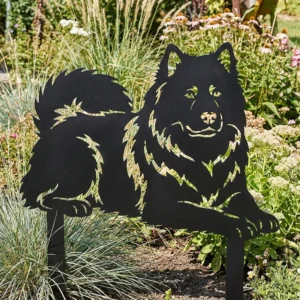 Eurasier – metalowa dekoracja ogrodowa do wbicia w ziemię