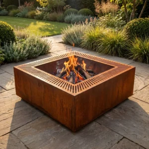 Palenisko ogrodowe Fire Frame 90 × 90 cm – kwadratowe palenisko metalowe