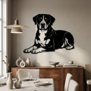 Greater Swiss Mountain Dog v2 - metalowa dekoracja ścienna