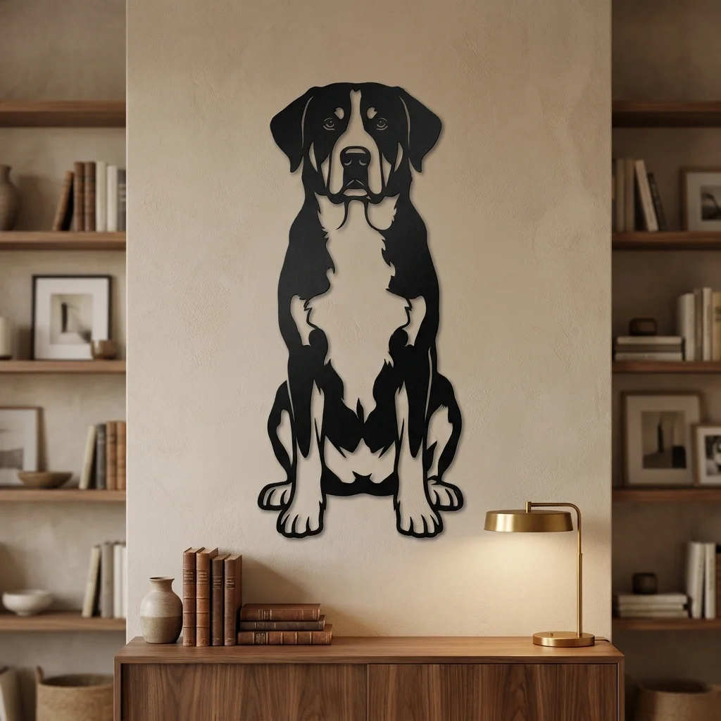 Greater Swiss Mountain Dog - metalowa dekoracja ścienna