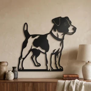 Jack Russell Terrier - metalowa dekoracja ścienna