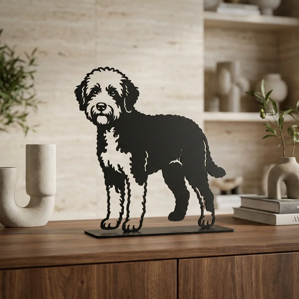 Lagotto Romagnolo metalowa dekoracja wolnostojąca