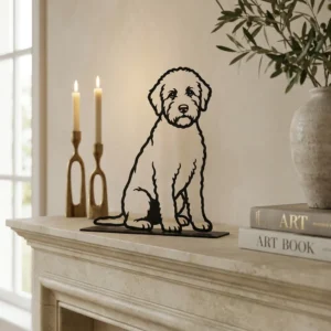Lagotto Romagnolo metalowa dekoracja wolnostojąca model 2
