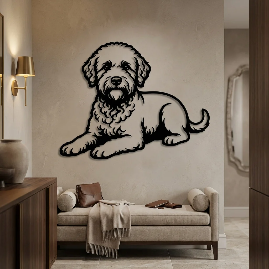 Lagotto Romagnolo - metalowa dekoracja ścienna