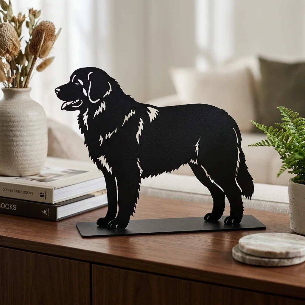 Leonberger metalowa dekoracja wolnostojąca model 2