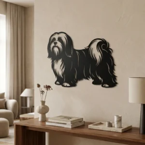 Lhasa Apso - metalowa dekoracja ścienna
