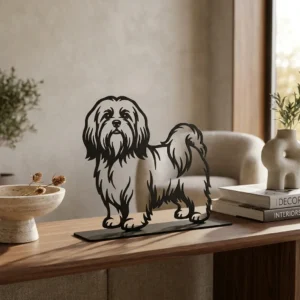 Lhasa Apso metalowa dekoracja wolnostojąca