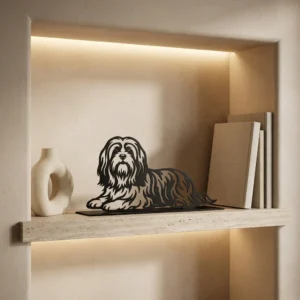 Lhasa Apso metalowa dekoracja wolnostojąca model 3