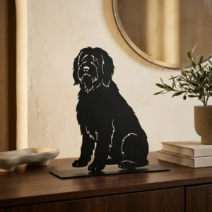 Owczarek francuski Briard metalowa dekoracja wolnostojąca