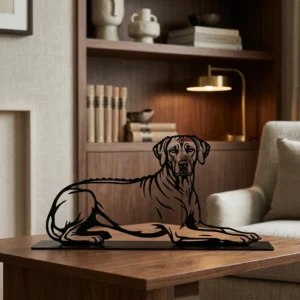 Rhodesian Ridgeback metalowa dekoracja wolnostojąca model 2