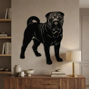 Shar Pei - metalowa dekoracja ścienna
