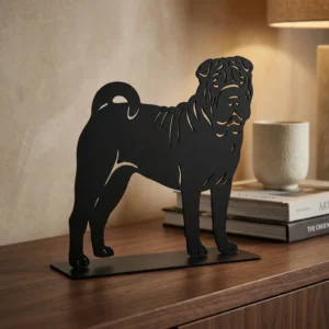 Shar Pei metalowa dekoracja wolnostojąca model 2