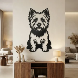 West Highland White Terrier v2 - metalowa dekoracja ścienna