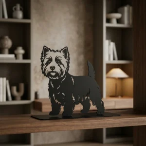 West Highland White Terrier metalowa dekoracja wolnostojąca model 3