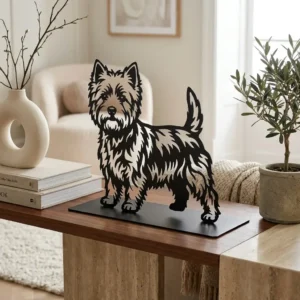 West Highland White Terrier metalowa dekoracja wolnostojąca model 4