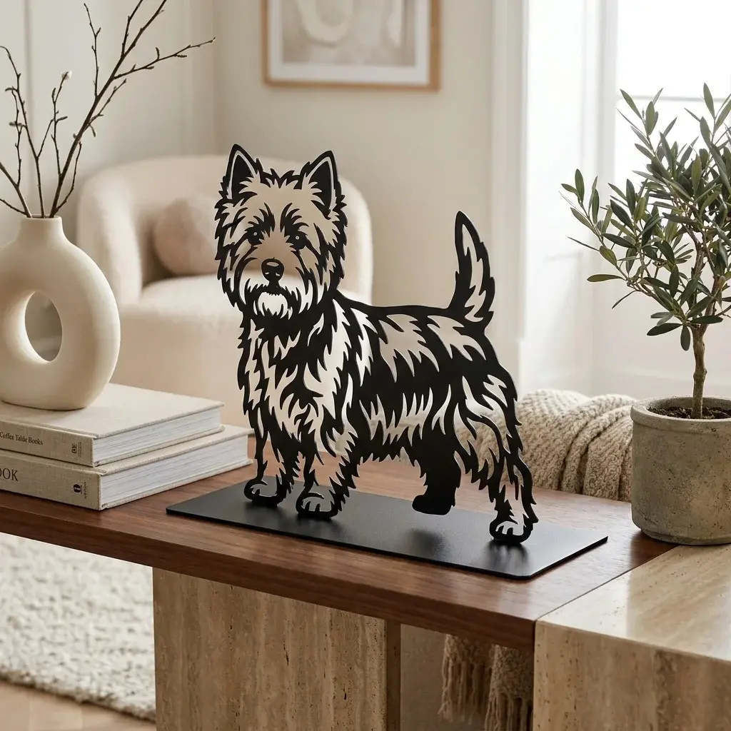 West Highland White Terrier metalowa dekoracja wolnostojąca model 4